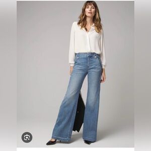 White House Blue Market Classic Blue Wide-Leg Jeans